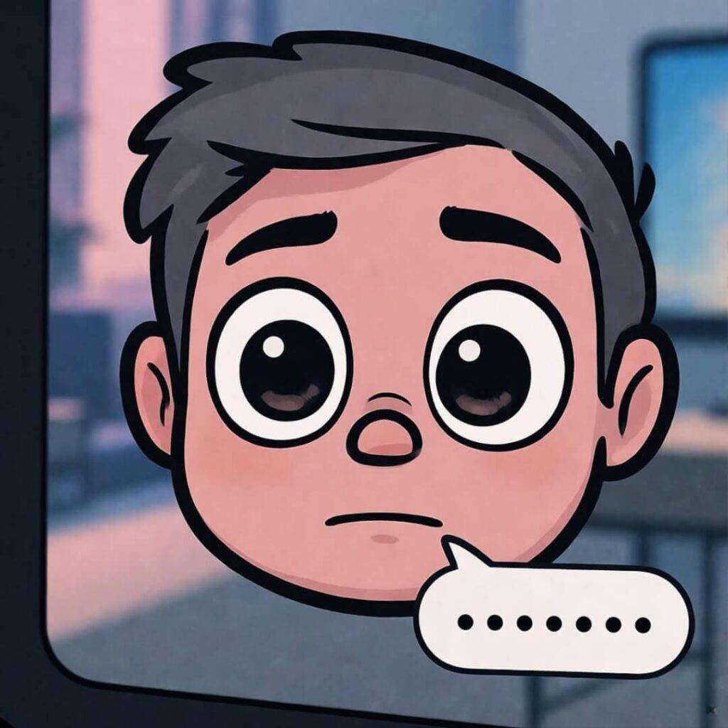 Siri startles with cartoon shock.