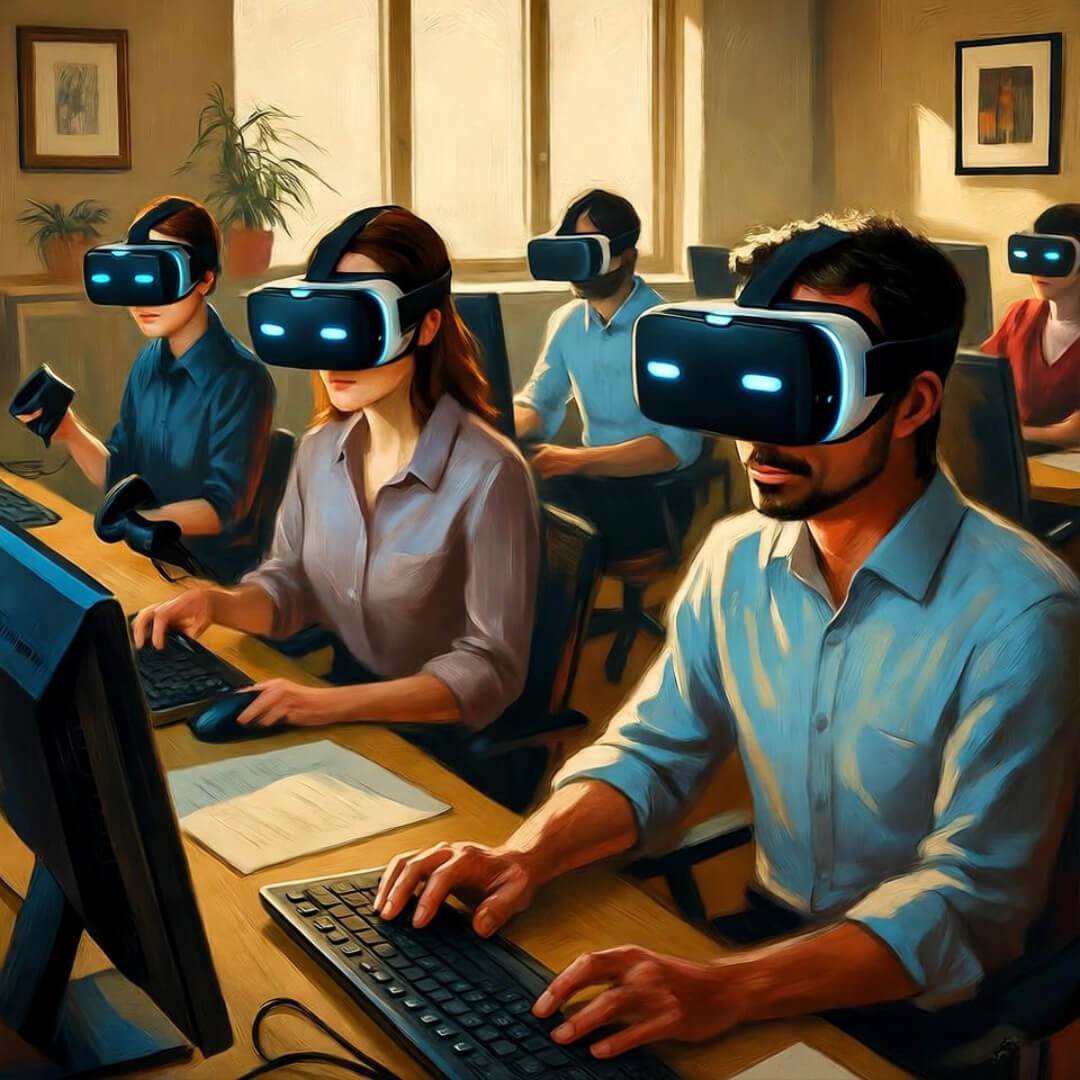 VR phishing training chaos.