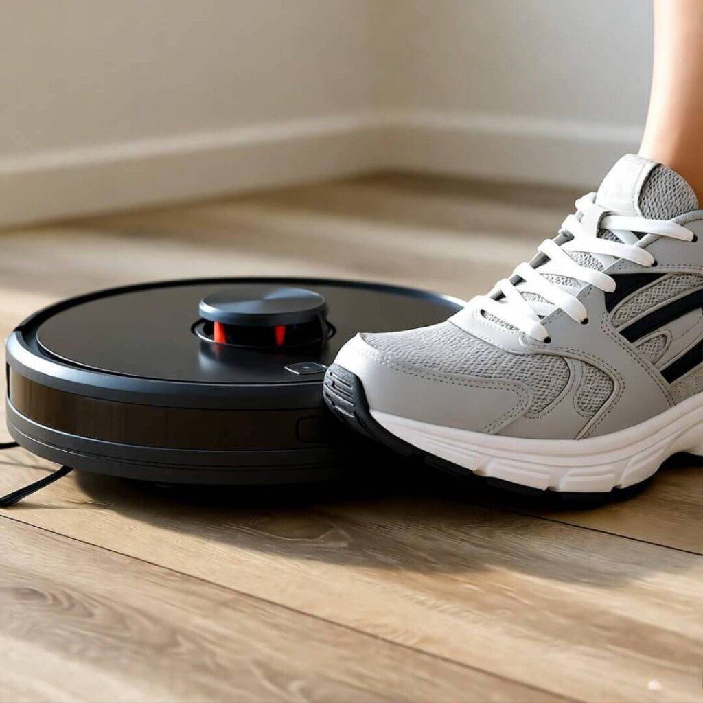 Robot vac face-planting into my sneakers.