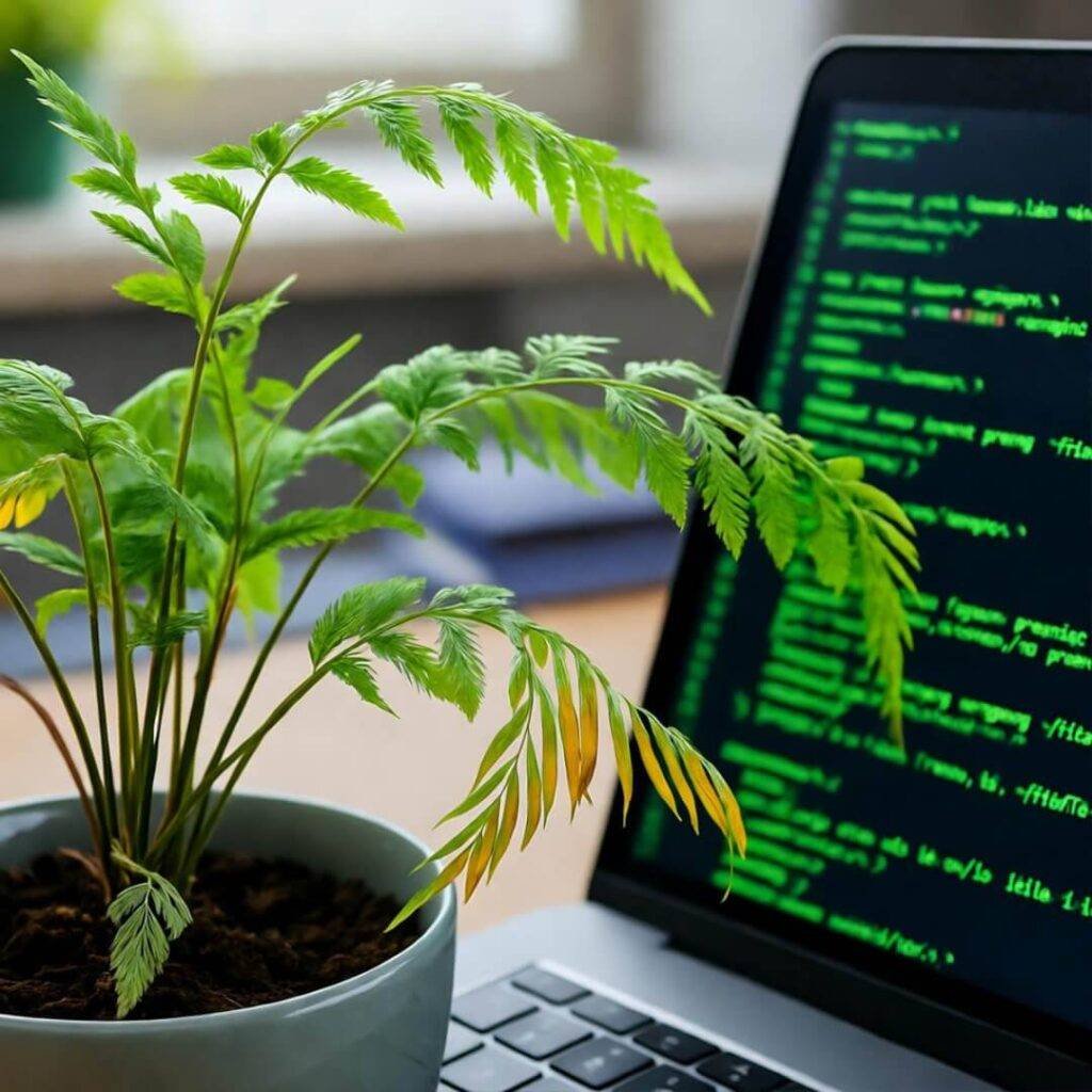 Eco-web dev clash: my sad fern witnesses 2025 sustainability trends up close