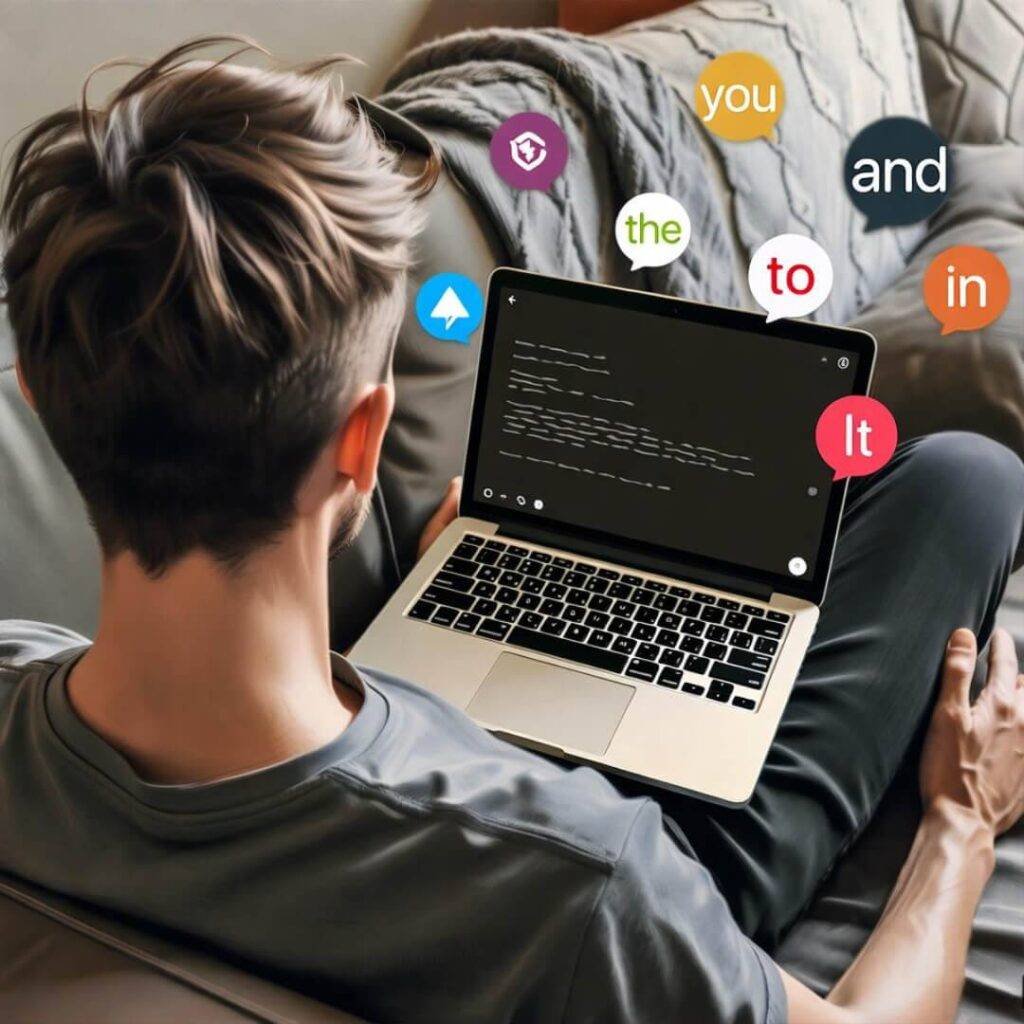 Over-shoulder ML prediction on couch.